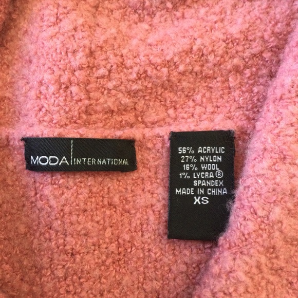 Pink Shawl Collar Cozy Nubby Textured Sweater - Picture 5 of 6